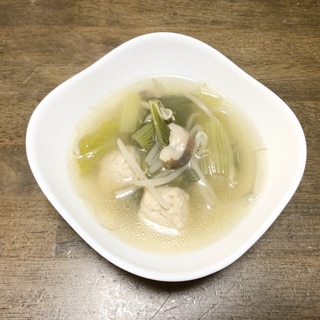 簡単レシピ　スープレシピ　肉団子の中華風スープ